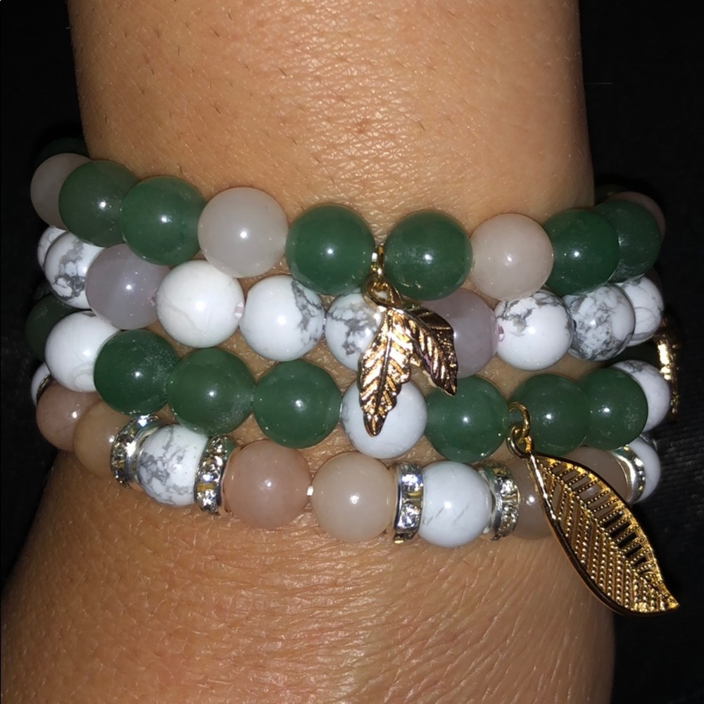 Handmade natural healing bracelets with charms